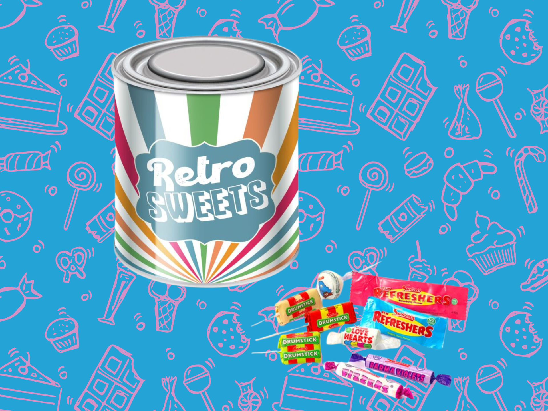 Paint Tin Retro Sweets